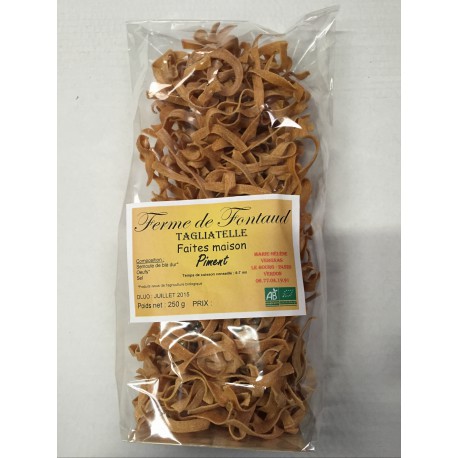 Pates Artisanales Bio au Piment Ferme Vergnas