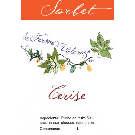 Pot 500 ml Sorbet Cerise Plein Fruits