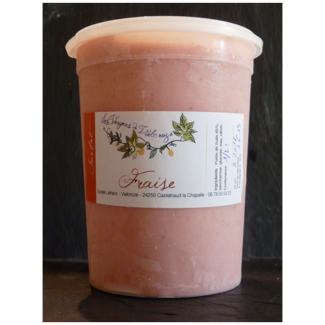 Pot 500 ml Sorbet Fraise Plein Fruits