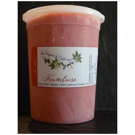 Pot 500 ml Sorbet Framboise Plein Fruits