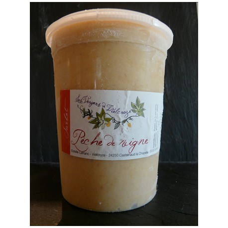 Pot 500 ml Sorbet Pêche de vigne Plein Fruits